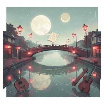 桥下灯影孤鸿
