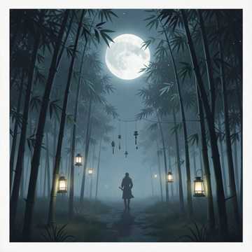 Moon Over Bamboo
