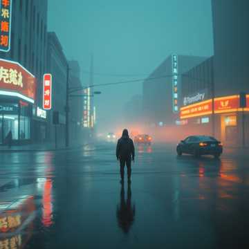 霓虹眠 长街雾