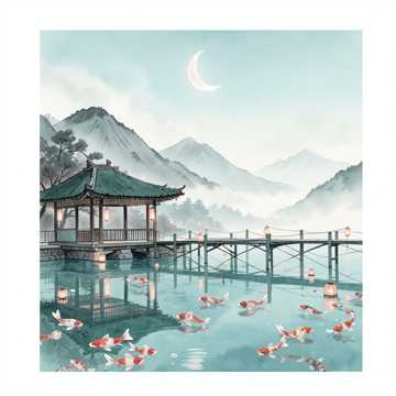 弦上月弯弯