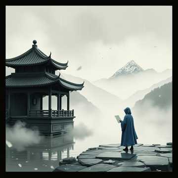 烟雨染亭台