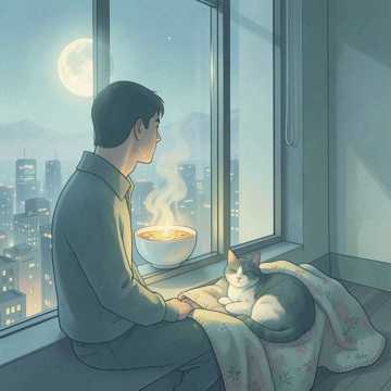 窗台打盹的月光