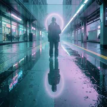 湿透的倒影