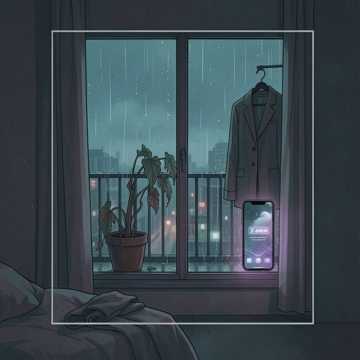 玻璃窗上的雨痕