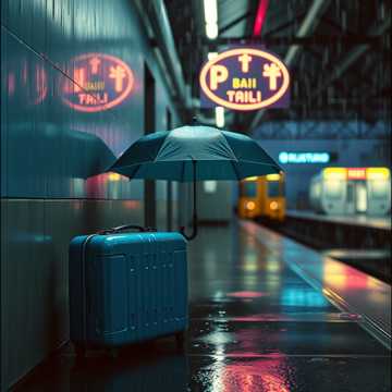 伞下雨声碎