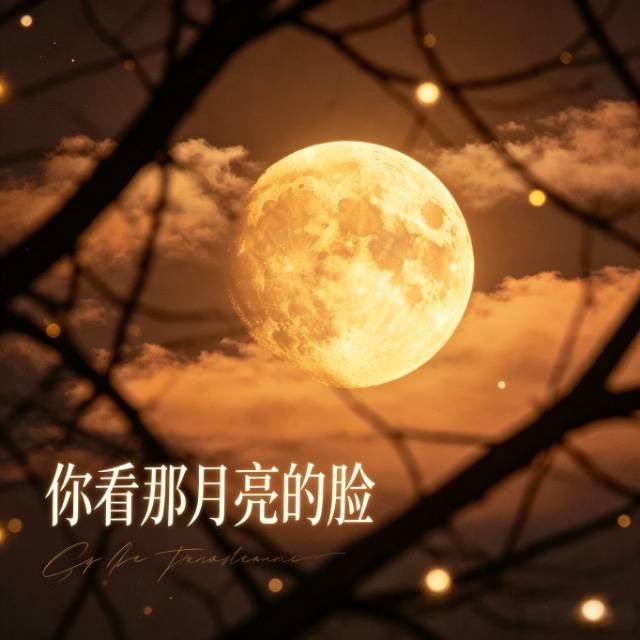 你看那月亮的脸
