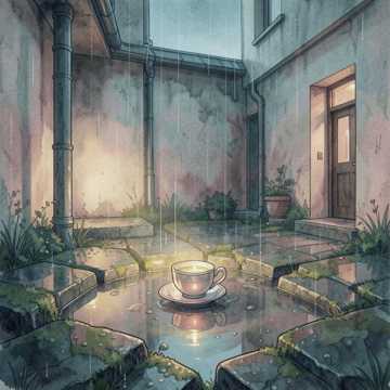 暮雨落花庭
