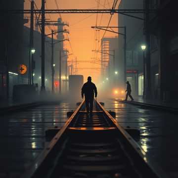 钢板上的脚印