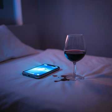 隔屏的夜把酒