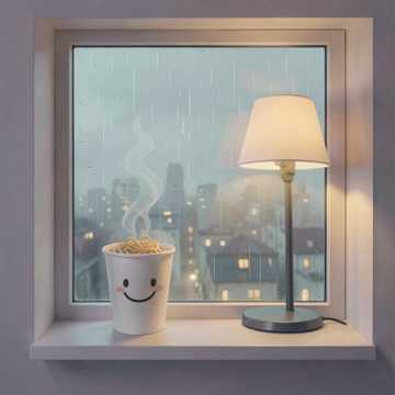 雨敲窗棂的独白