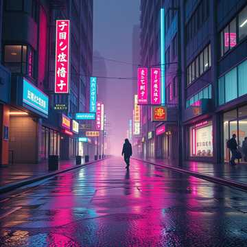 霓虹独影