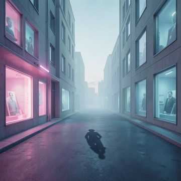 夜灯と影踏み