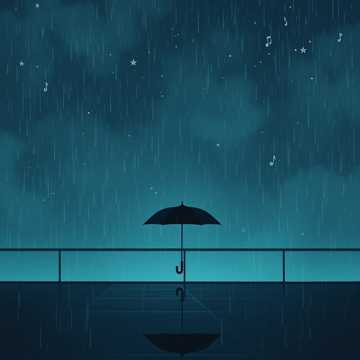 伞还没收