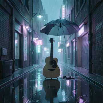 雨打湿脸颊