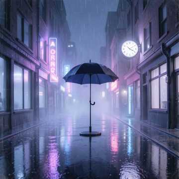 雨在玻璃上划句点