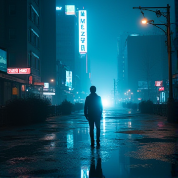 霓虹碎了一地