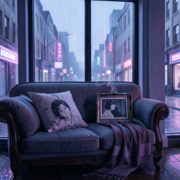 雨渍的相框