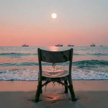 空椅子望海
