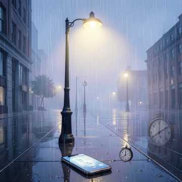 雨擦亮旧钟
