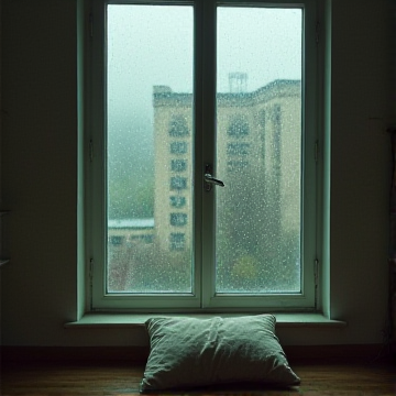 雨痕爬满窗