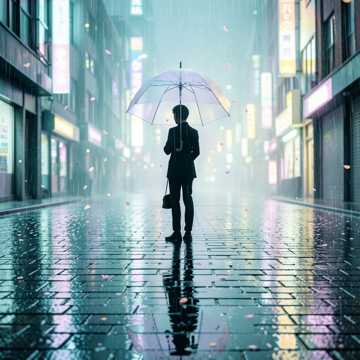 伞下影听雨