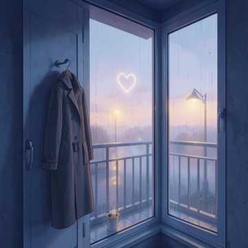 窗沿的雨痕