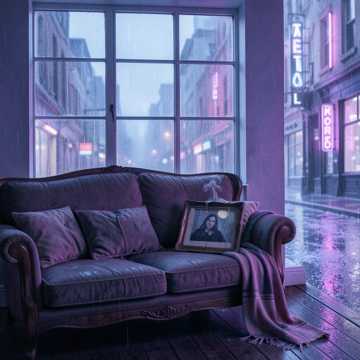 雨渍的相框
