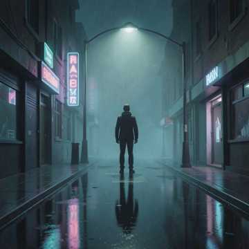 霓虹没影
