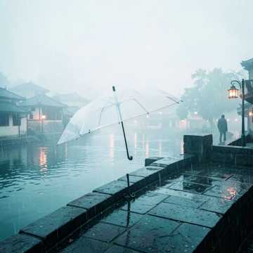 烟雨借伞人