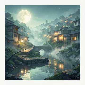 鳌山月色浸风檐