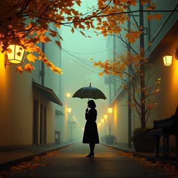 兜住落叶的伞
