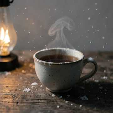 雪夜旧盏