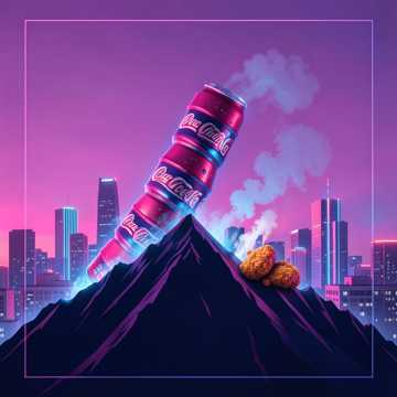 炸鸡爬山可乐罐