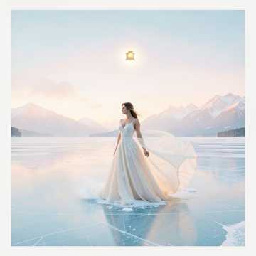 婚纱与湖畔