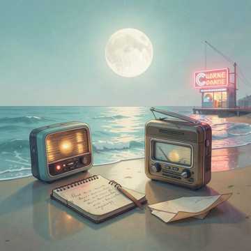 隔夜灯下的海