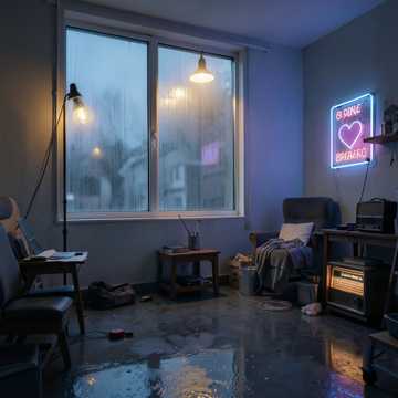 雨打空窗