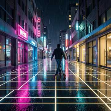 霓虹跳方格