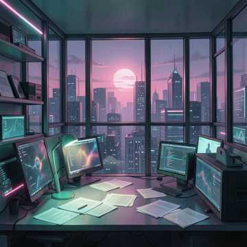 工位日落