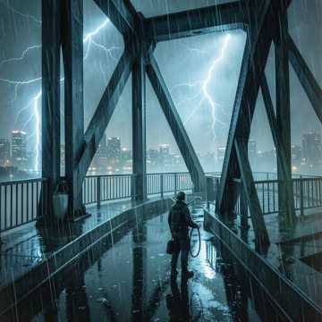 暴雨穿桥