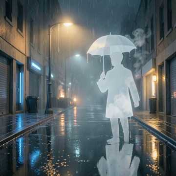 影子缝在雨衣里