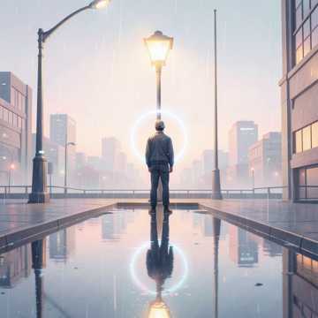 烟雨纺路灯