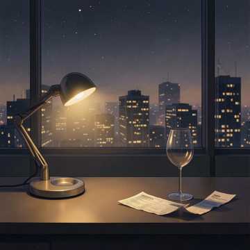 烟缸与空酒杯