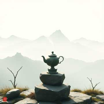 父与山对坐