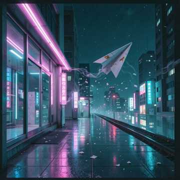 纸飞机停格