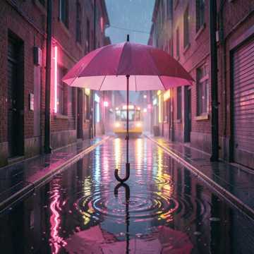 霓虹雨巷