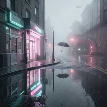 霓虹蒸发雨