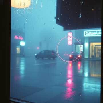 玻璃雾上跳舞的雨