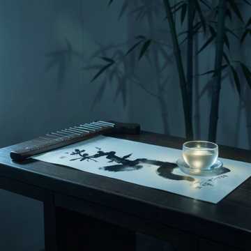 月光桌沿的露