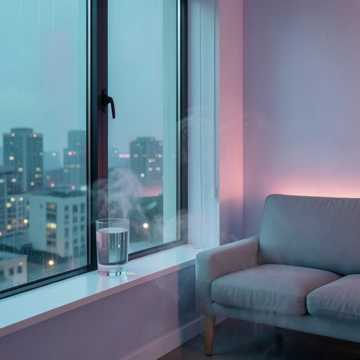 空杯沿的雨声