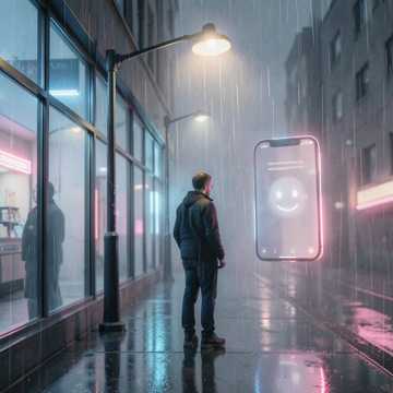 街灯舔雨声